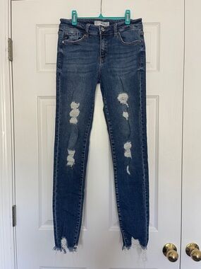 KanCan Dark Blue Distressed Skinny Jeans